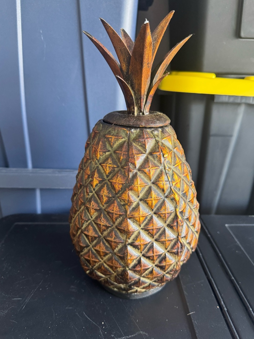 Decorative Rustic Pineapple Accent - Bronze and Brown